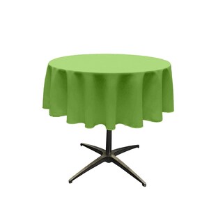 Lime Grün - Solide Runde Polyester Popeline Tischdecke Nahtlos.