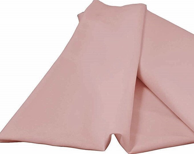 Blush Pink 60" Wide 100% Polyester Spun Poplin Fabric Sold By The Yard.