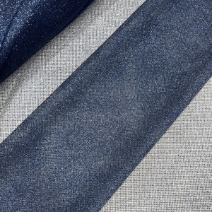 Navy Blue Glitter Tulle Fabric/Soft Mesh Glitter Material, Sparkle Shimmer Tulle Fabric for Wedding Dress/Décor/Quinsianera