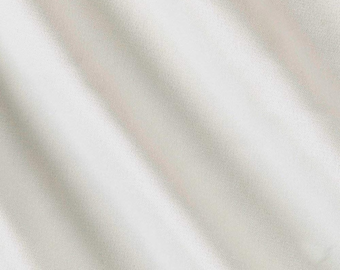 Ivory 95 Percent  Polyester 5% Spandex, 58 Inches Wide Matte Stretch L'Amour Satin Fabric, Sold By The Yard.