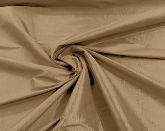 Champagne 58" Wide Medium Weight Stretch Two Tone Taffeta Fabric, Stretch Fabric For Bridal Dress Clothing Custom Wedding Gown, New Colors