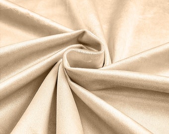 Champagne 58"/60Inches Wide Royal Velvet Upholstery Fabric. Sold By The Yard.