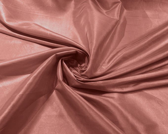 Solid Taffeta Fabric/ Taffeta Fabric By the Yard/ Apparel, Costume, Dress, Cosplay, Wedding. Dusty Rose