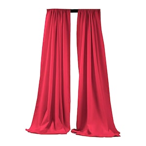 Fuchsia 2 Panels Backdrop Drape, All Sizes Available in Polyester Poplin, Party Supplies Curtains.