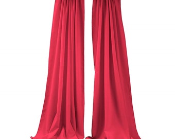 Fuchsia 2 Panels Backdrop Drape, All Sizes Available in Polyester Poplin, Party Supplies Curtains.