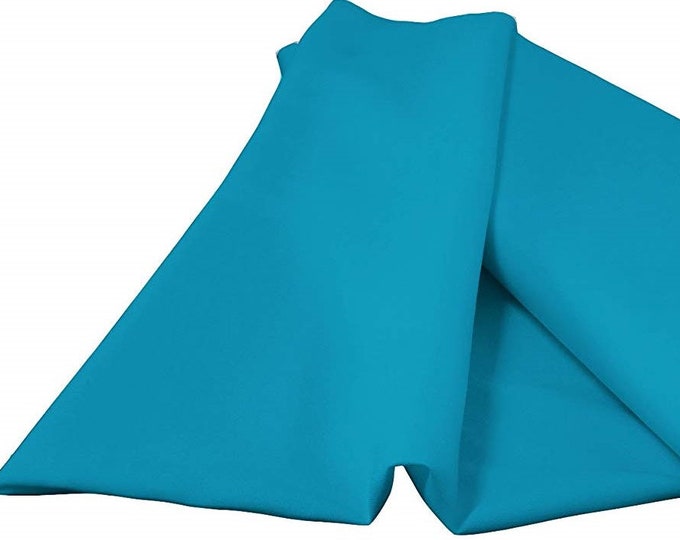 Turquoise 60" Wide 100% Polyester Spun Poplin Fabric Sold By The Yard.