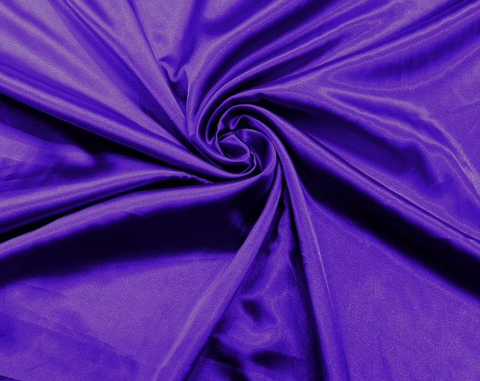 Purple Light Weight Silky Stretch Charmeuse Satin Fabric/60" Wide/Cosplay.