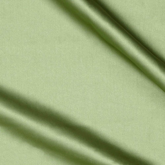 Sage Green Light Weight Charmeuse Satin Fabric for Wedding Dress 60" inches  wide sold by The Yard.