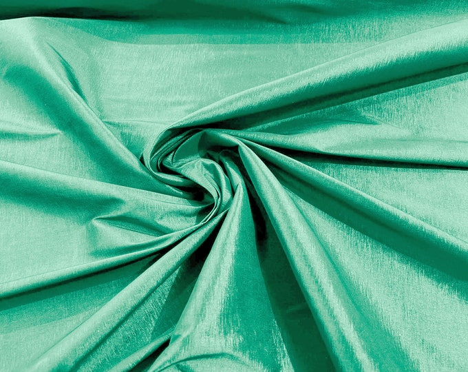 Mint Green 58" Wide Medium Weight Stretch Two Tone Taffeta Fabric, Stretch Fabric For Bridal Dress Clothing Custom Wedding Gown, New Colors