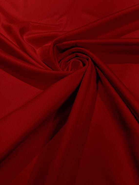Apple Red Matte Stretch Lamour Satin Fabric| 58" Wide| Apparel| Bridesmaid  Dresses.