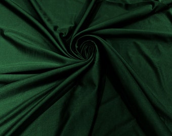 Hunter Green Shiny Milliskin Nylon Spandex Fabric 4 Way Stretch 58" Wide Sold by The Yard