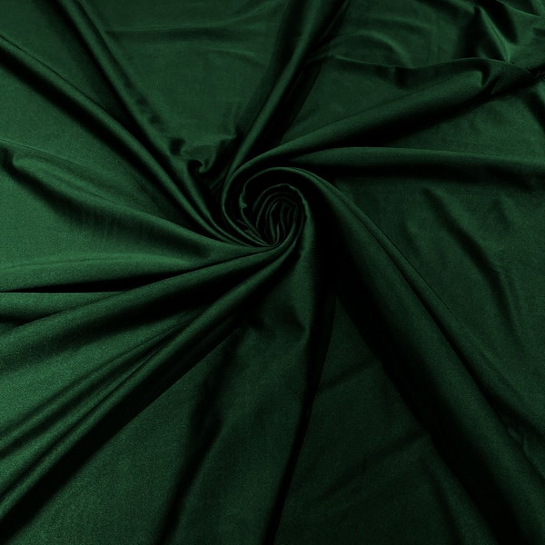 Hunter Green Shiny Milliskin Nylon Spandex Fabric 4 Way Stretch 58" Wide Sold by The Yard