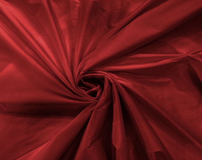 Cranberry 100% Polyester Imitation Silk Taffeta Fabric 55" Wide/Costume/Dress/Cosplay/Wedding.