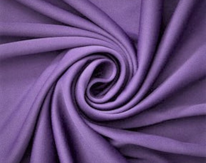 Lavender Polyester Knit Interlock Mechanical Stretch Fabric 58"/60"/Draping Tent Fabric. Sold By The Yard.