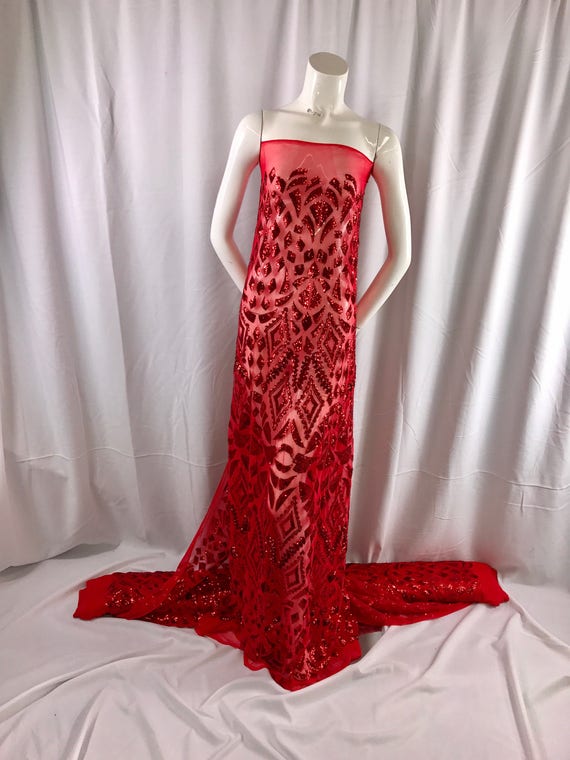 red diamond prom dress