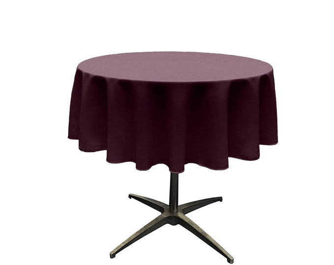 Raisin - Solid Round Polyester Poplin Tablecloth Seamless.