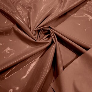Spandex Shiny Vinyl Fabric (Latex Stretch) - Sold By The Yard - Mauve