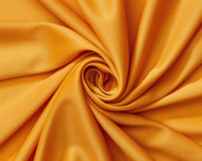 Gold Polyester Knit Interlock Mechanical Stretch Fabric 58"/60"/Draping Tent Fabric. Sold By The Yard.