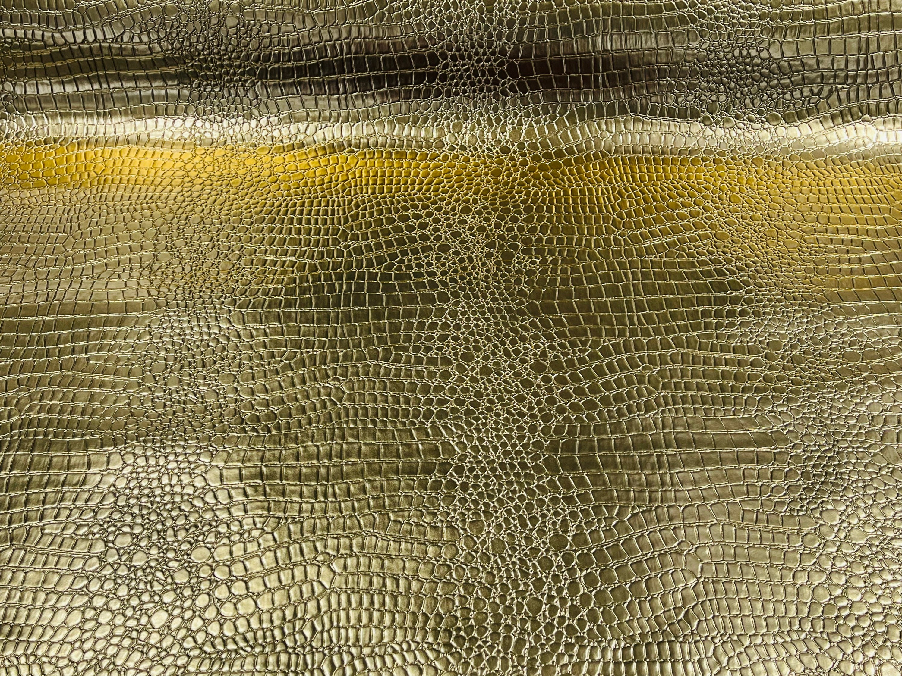 Shiny Crocodile Embossed Faux Leather Vinyl Fabric - IceFabrics