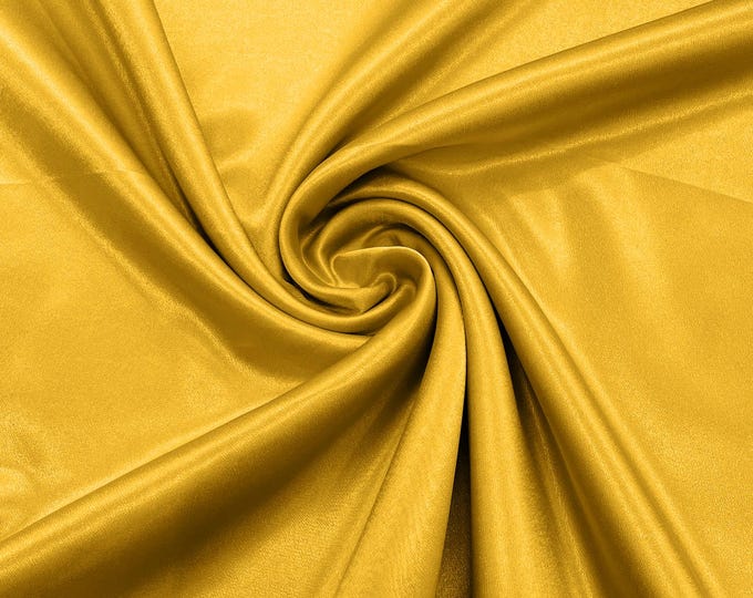 Yellow Crepe Back Satin Fabric 58" Wide| Bridal| Prom| Nightgown| Wedding.