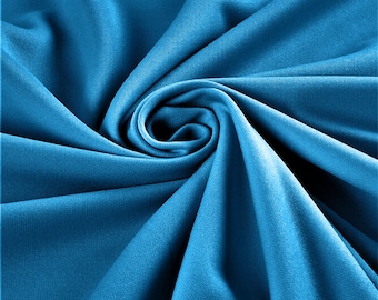 Turquoise Stretch Techno Crepe Scuba Double Knit Fabric|58" Wide| Apparel| Dresses.