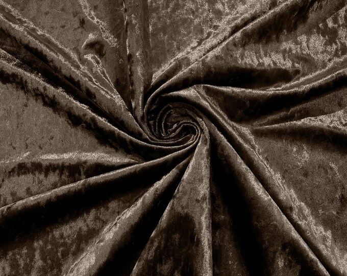 Taupe Stretch Crushed Velvet Fabric/58 Inches Wide/Cosplays.