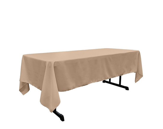 Nude - Rectangular Polyester Poplin Tablecloth / Party supply.