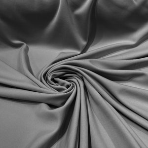 Grey 59/60&quot; Wide 100% Polyester Wrinkle Free Stretch Double Knit Scuba Fabric/cosplay/costumes.