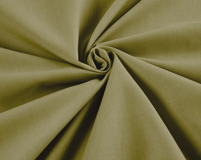 Sage - 58-59" Wide Premium Light Weight Poly Cotton Blend Broadcloth Fabric Sold By The Yard.