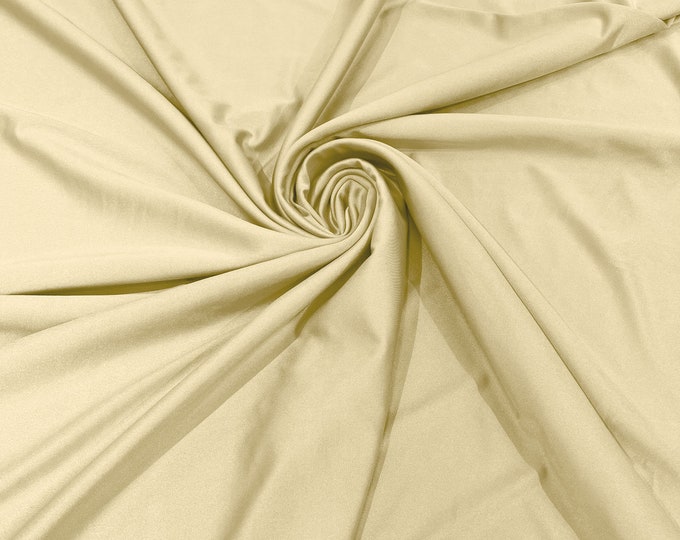 Banana Shiny Milliskin Nylon Spandex Fabric 4 Way Stretch 58" Wide Sold by The Yard