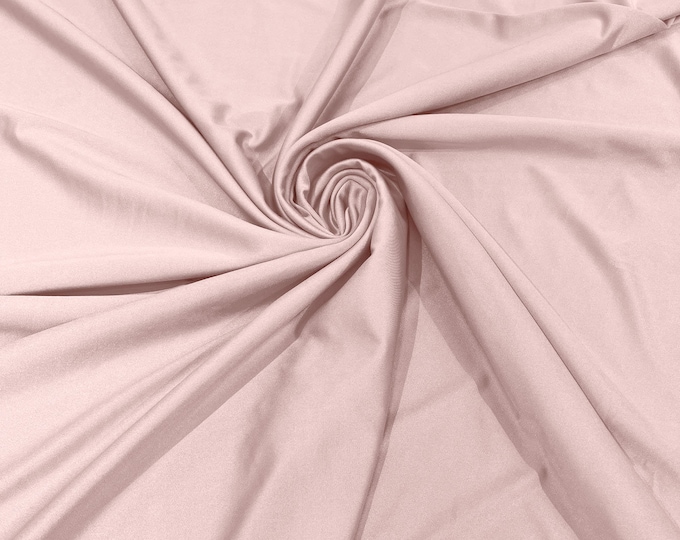 Ice Pink Shiny Milliskin Nylon Spandex Fabric 4 Way Stretch 58" Wide Sold by The Yard