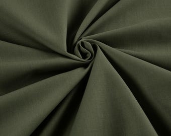 Leichter olivgrüner Baumwollstoff 150 cm breit | Bettwäsche | Kleidung.