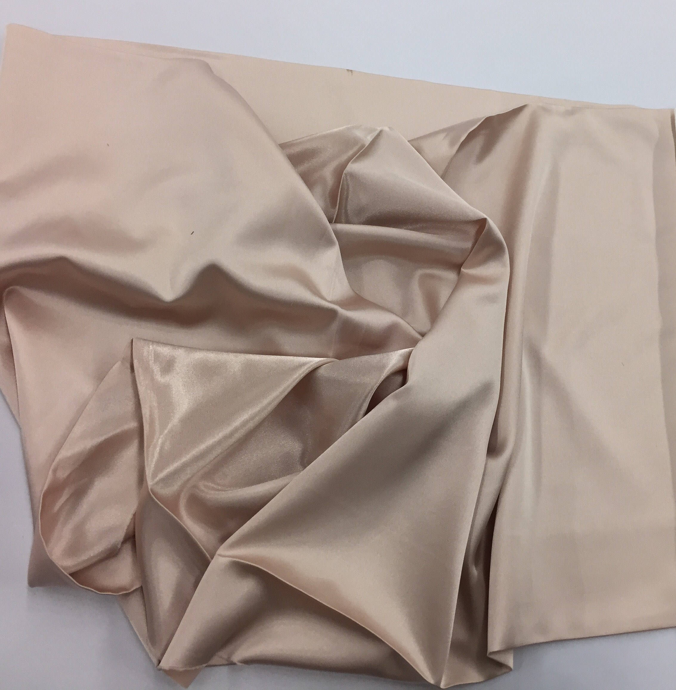 Champagne 2 Way Stretch Silky Soft Satin / Bridal Fabric