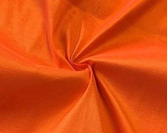 Orange 58" Wide Medium Weight Stretch Two Tone Taffeta Fabric, Sold By The Yard.