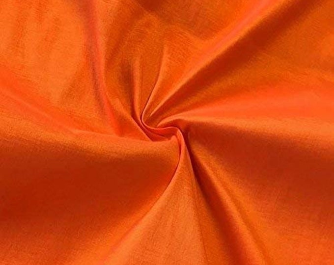 Orange 58" Wide Medium Weight Stretch Two Tone Taffeta Fabric, Sold By The Yard.