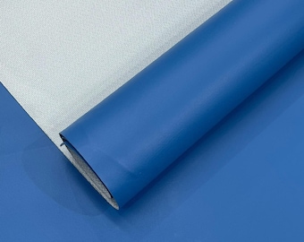 Dodger Blue Marine Vinyl Fabric, Waterproof Faux Leather Upholstery 54" Wide
