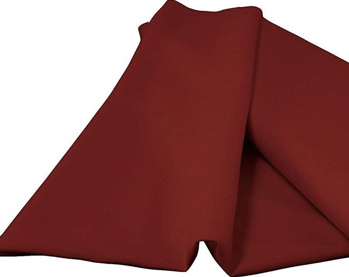 Burgundy 60" Wide 100% Polyester Spun Poplin Fabric Sold By The Yard.