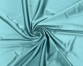 Milky Blue - Luxury Shiny Satin Stretch Spandex Fabric / Prom / Wedding / Cosplays.