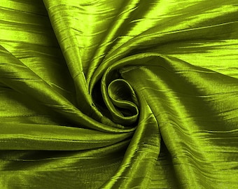 Avocado Crushed Taffeta Fabric| 54" Wide| Tablecloth| Wedding Dresses| Decorative Apparel