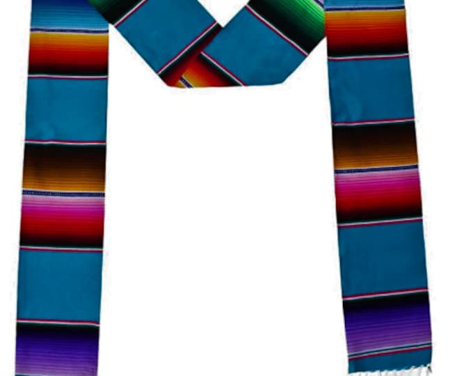 New Creations Fabric & Foam Inc, 5" Wide by 76" Long Authentic Mexican Serape Graduation Stole Sash