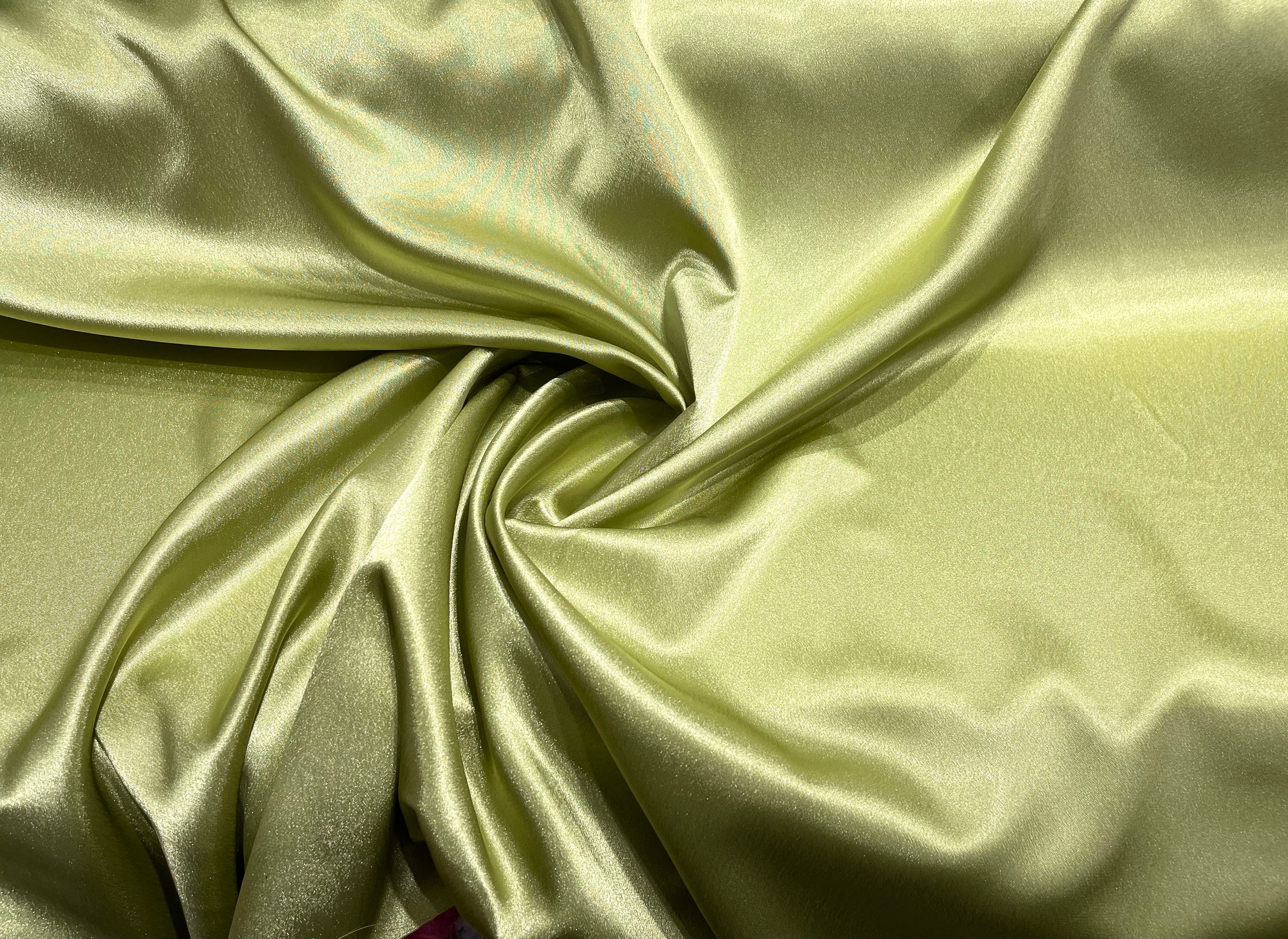 White Satin Fabric, Silky Satin Fabric White, Bridal Satin Medium