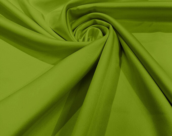 Lime Green - Matte L'Amour Satin (Peau de Soie) Duchess Fabric Bridesmaid Dress 58"-60" Wide/Costume/wedding.