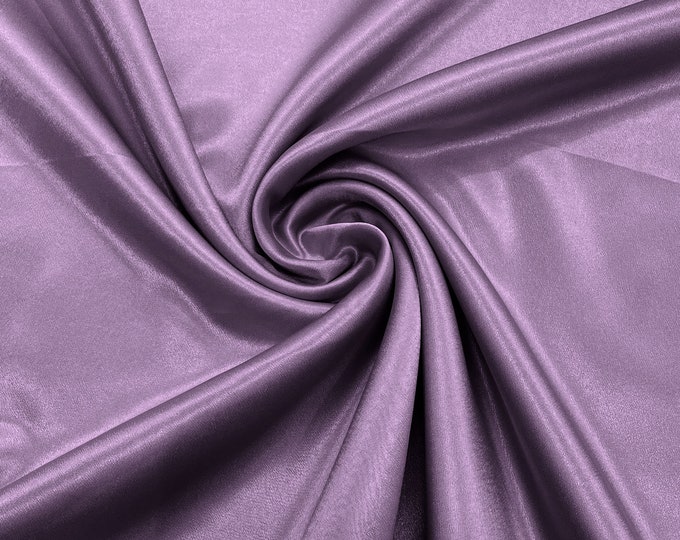 Dark Lilac Crepe Back Satin Bridal Fabric Draper/Prom/Wedding/58" Inches Wide Japan Quality.