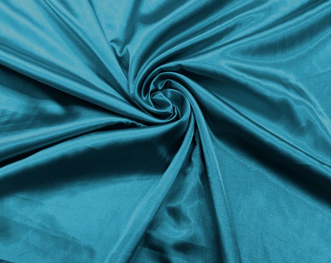 Teal Light Weight Silky Stretch Charmeuse Satin Fabric/60" Wide/Cosplay.