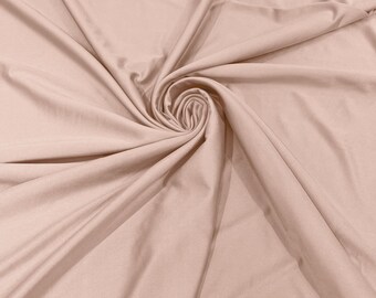 Blush Pink Shiny Milliskin Nylon Spandex Fabric 4 Way Stretch 58" Wide Sold by The Yard