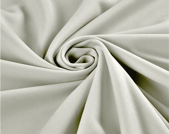 Ivory 59/60" Wide 100% Polyester Wrinkle Free Stretch Double Knit Scuba Fabric Sold By The Yard.