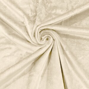 Ivory Solid Smooth Minky Fabric for Quilting, Blankets, Baby & Pet Accessories, Pillows, Throws, Clothes, Stuffed Toys, Costume.