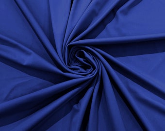 Royal Blue Milliskin Nylon Spandex Stretch Dull Tricot Medium Weight Fabric for Apparel/4 Way Fabric/Swimwear/Activewear/Sportswear/Costume