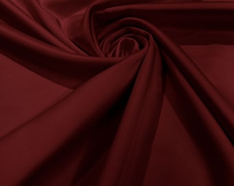 Dark Red - Matte L'Amour Satin (Peau de Soie) Duchess Fabric Bridesmaid Dress 58"-60" Wide/Costume/wedding.