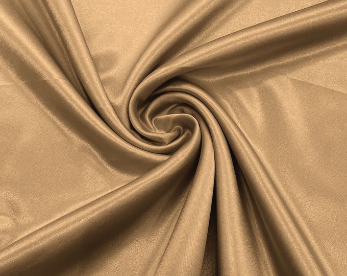 Gold Crepe Back Satin Bridal Fabric Draper/Prom/Wedding/58" Inches Wide Japan Quality.